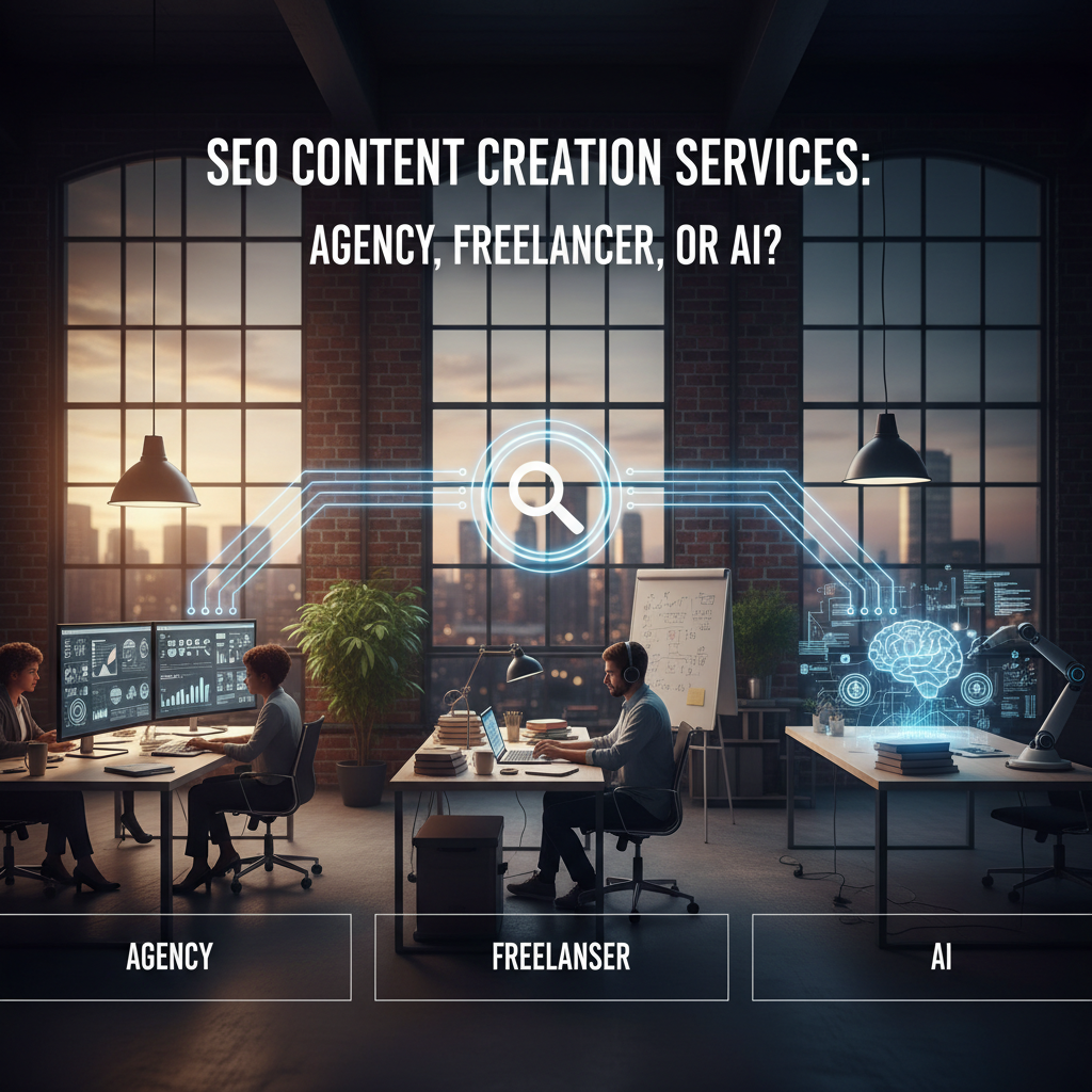 SEO Content Creation Services: Agency, Freelancer, or AI?
